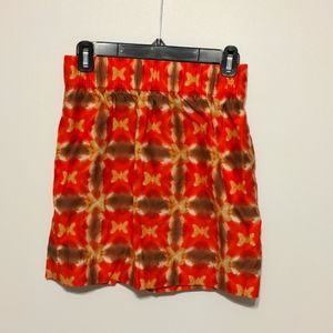 🌈3 for $12🌈 J. Crew Stretch Cotton Ikat Spring & Fall Mini Skirt Sz 0